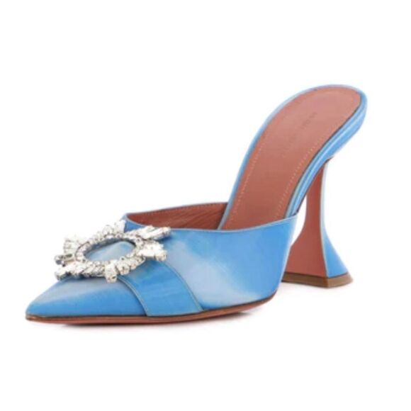 AMINA MUADDI
Begum Leather Mule Pumps Blue Like New worn once in a carpet. - Picture 8 of 12